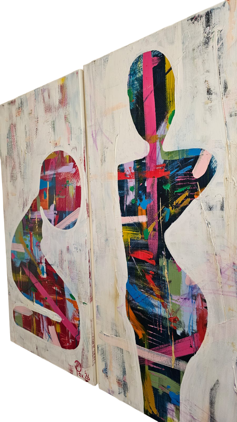 Mood & Motion (Sold as a pair or £250 as individual paintings)